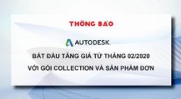 Thông báo tăng giá với gói Collection và sản phẩm đơn của Autodesk từ tháng 02/2020