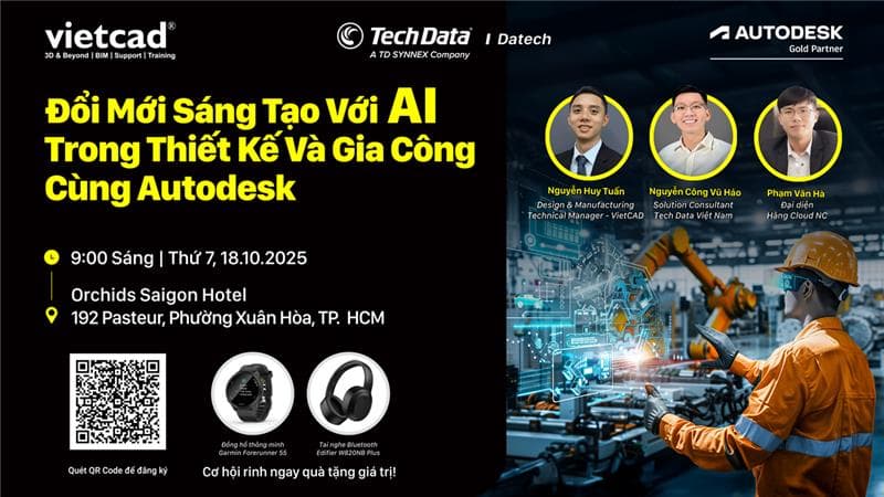 Đổi Mới Sáng Tạo Với AI Trong Thiết Kế & Gia Công Cùng Autodesk